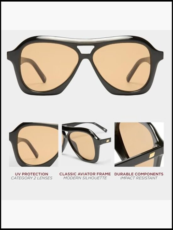 Aviator Sunglasses Lightweight Frame with Pyramid Stud Hardware